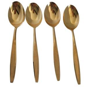Royalton Antigua Gold Electroplate 7.5" Tablespoons Set Of 4